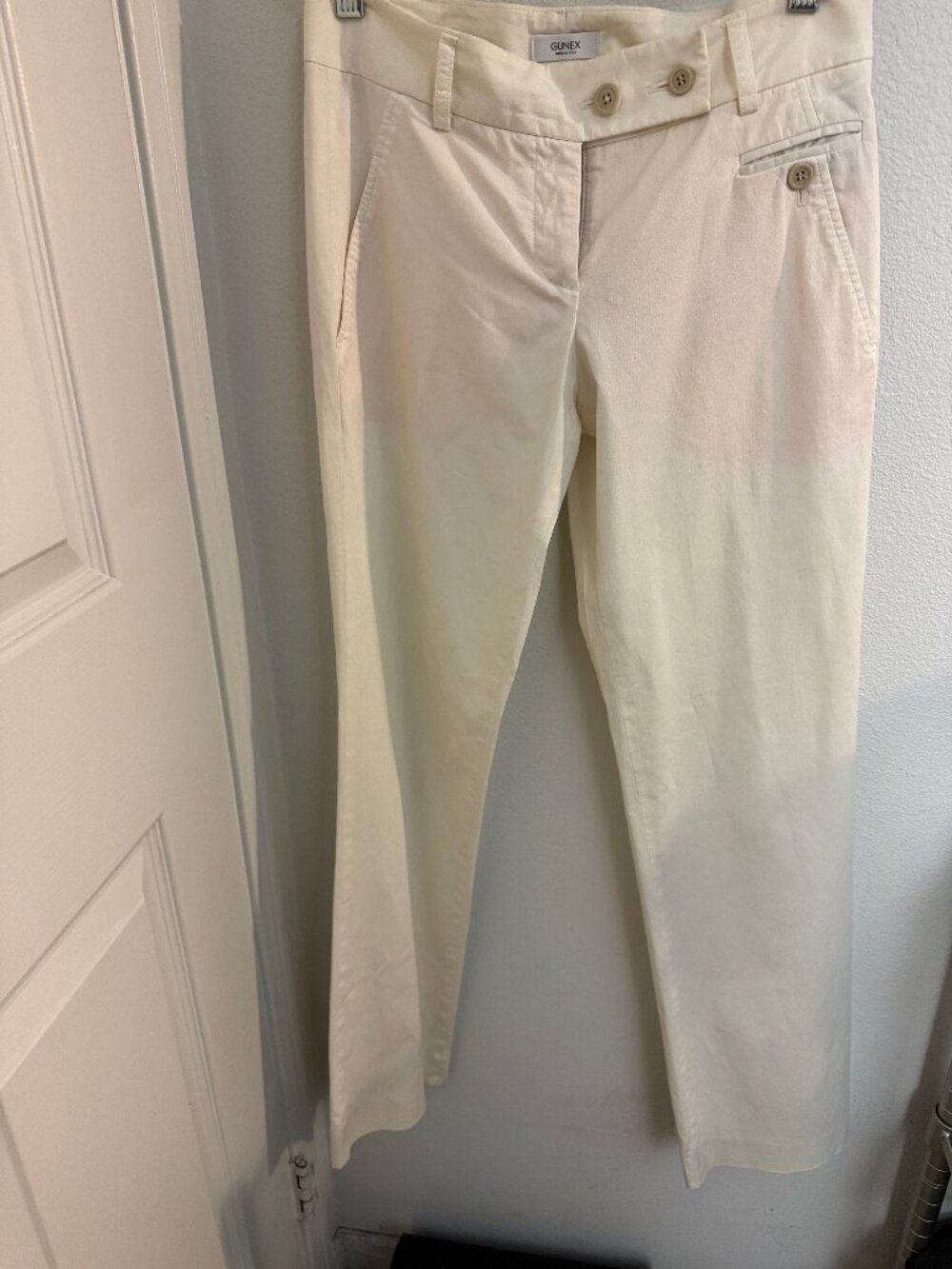 Cream Gunex Cotton Lightweight Trouser; Size 2